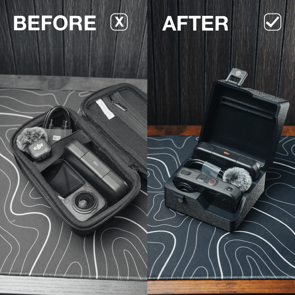 Insta360 X6 Travel Case - Before After